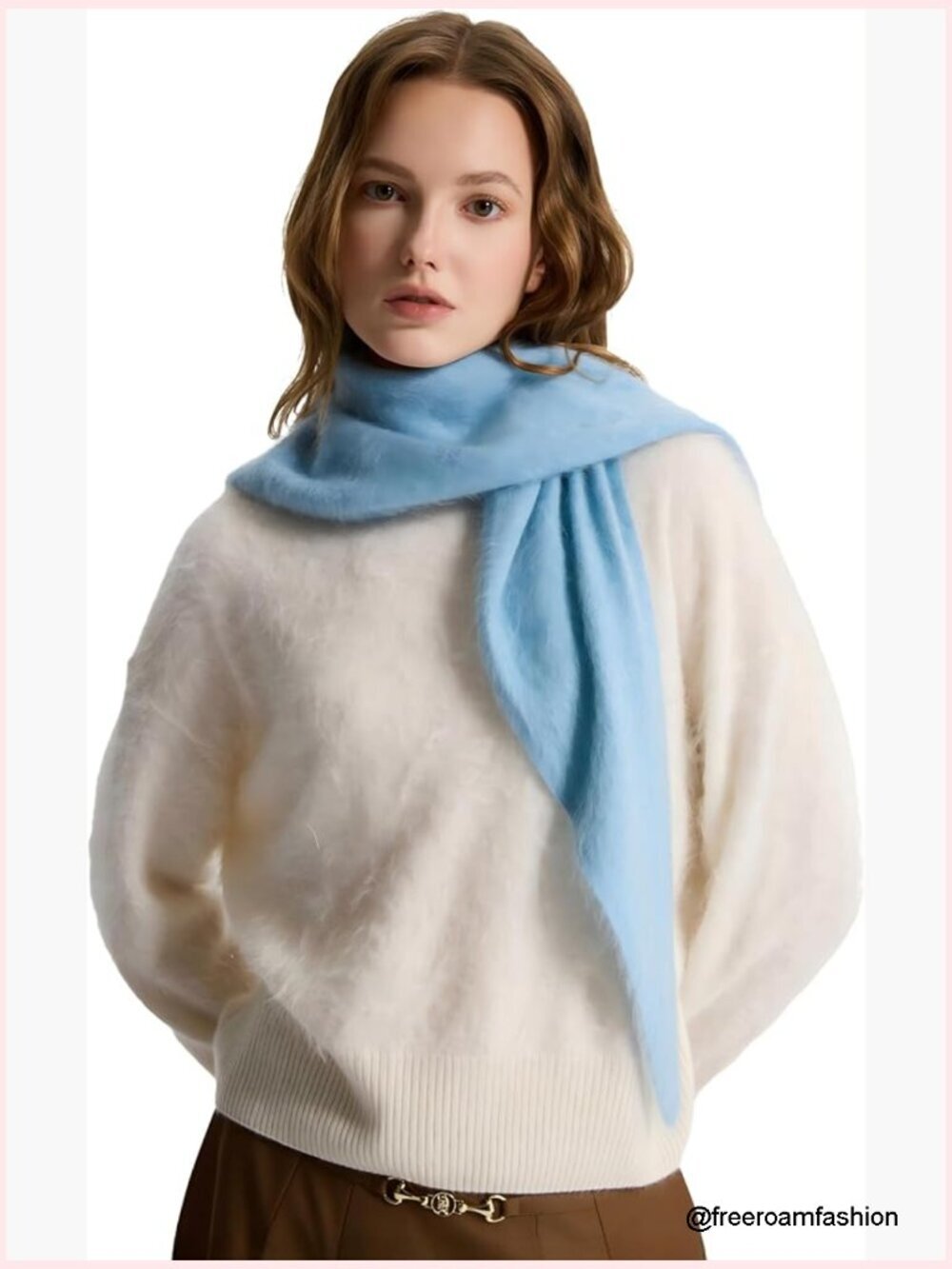 100% Cashmere Triangle Scarf Shawl Knitted Wrap Winter